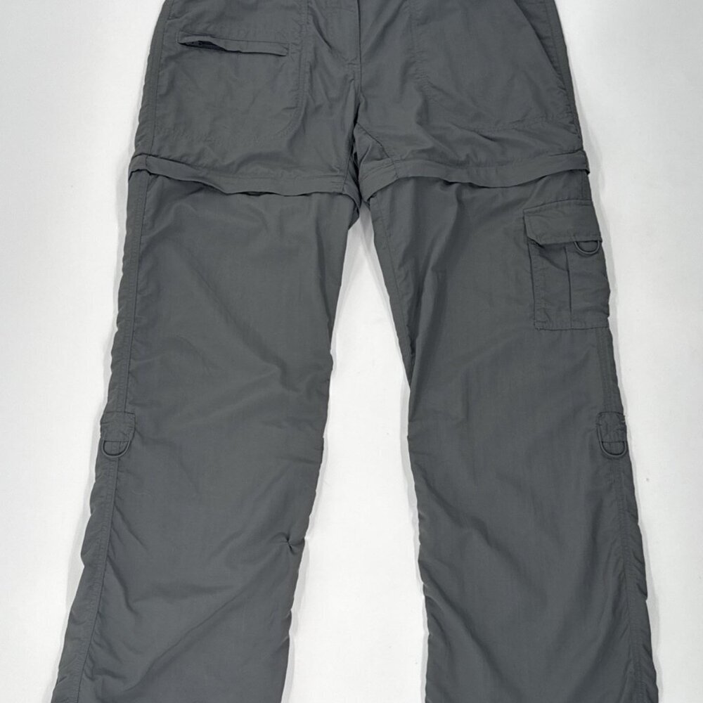 Magellan Convertible Hiking Pants Womens 4 Gray Slate Lightweight Outdoor Cargo